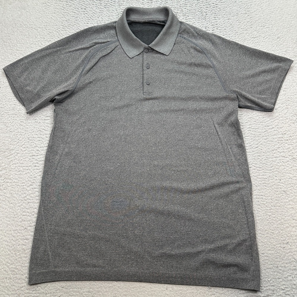 Lululemon Polo Shirt Men's Large Performance Get Outside Get Sweaty Tech